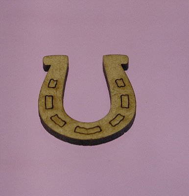 Aplique Ferradura 2,2cm - MDF - 10 unidades