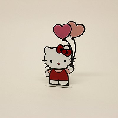 Cenário Hello Kitty com Balões - Hello Kitty - 10cm - 1 unidade