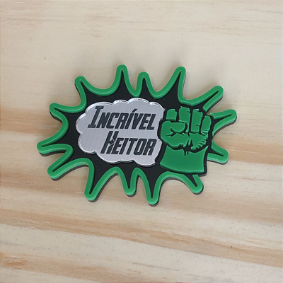 Aplique Nome Incrível Hulk - Heróis - 7,5cm - 1 unidade