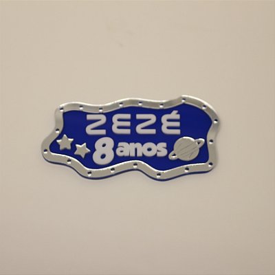 Aplique kiktat Nome com furo para LED - Astronauta - 12cm - 1 unidade