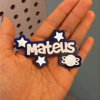 Aplique Nome Universo - Astronauta - 8cm -  1 unidade