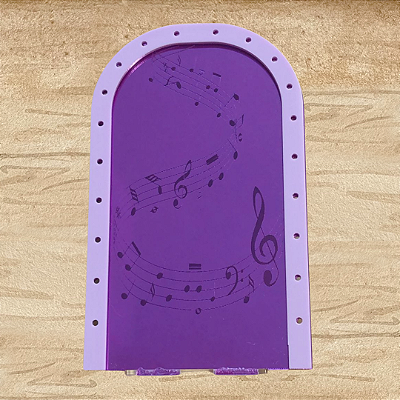Cenário Musical com Furos para Led - Casa Mágica da Gabby - 13cm - 1 unidade