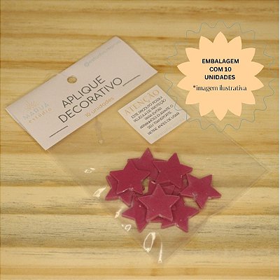 Aplique Estrela - 2,2cm - 10 unidades