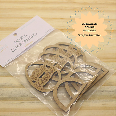 Porta Guardanapo Feliz Páscoa - 4 unidades