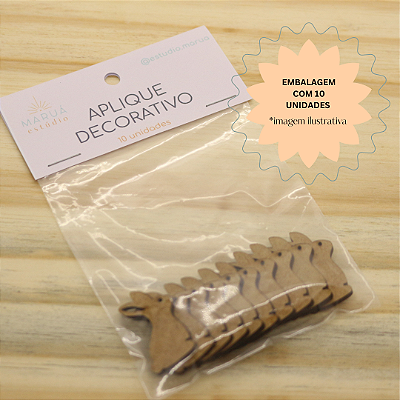 Aplique Coelho - Páscoa - MDF - 10 unidades