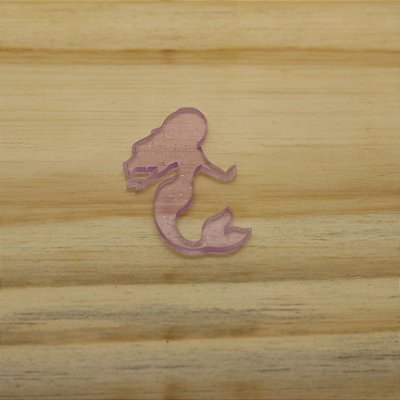 Aplique Sereia 5cm - Fundo do Mar - Acrílico - 4 unidades