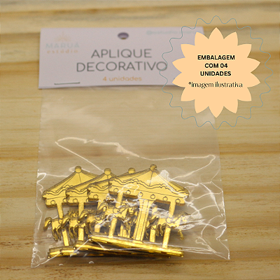 Aplique Carrossel - Parque - 4,5cm - 4 unidades