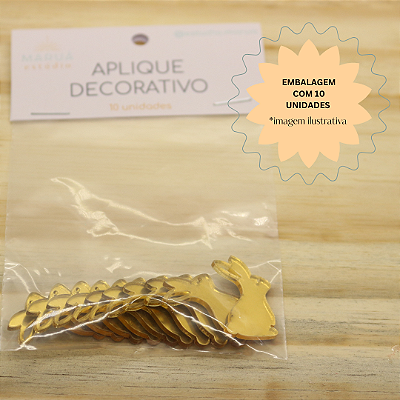 Aplique Coelho - Páscoa - Acrílico - 10 unidades