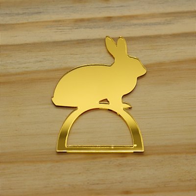 Porta Guardanapo Coelho 8cm - Acrílico - Páscoa - 4 unidades