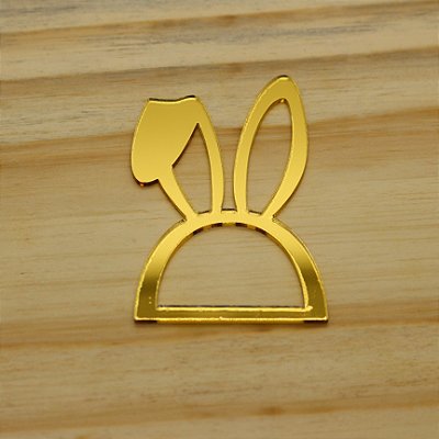 Porta Guardanapo Orelha de Coelho 7,5cm - Acrílico - Páscoa - 4 unidades