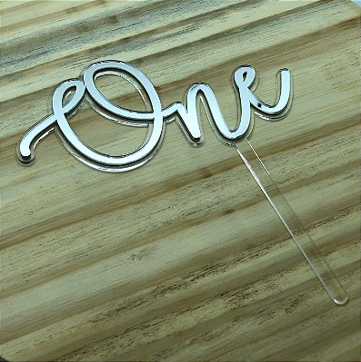 Topo de Bolo Duplo - One 15cm - Acrílico - 1 unidade