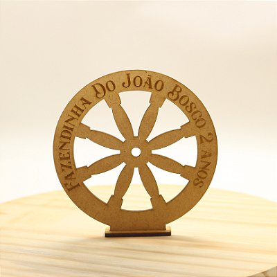 Cenário Roda de Carroça - Fazendinha - 12cm - 1 unidade