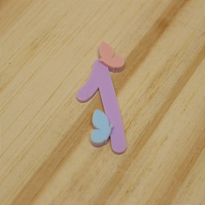 Aplique Idade com Borboletas - Jardim - 5cm - 1 unidade