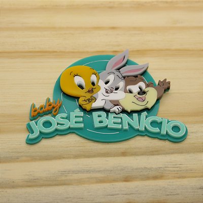 Aplique Nome com personagens - Looney Tunes - 10cm - ACRÍLICO