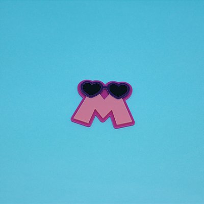 Aplique Inicial - Minnie Pool Party -  6,5cm - 1 unidade
