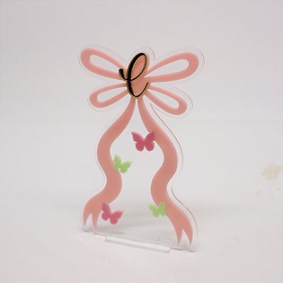 Cenário Laços com Inicial - Laços - 14cm - 1 unidade