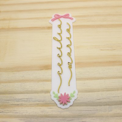 Aplique nome batata grande - Laços - 15cm - 1 unidade