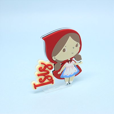 Cenário nome e personagem - Chapeuzinho Vermelho - 10cm - 1 unidade