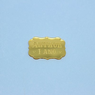 Aplique Ticket Nome e Idade - Circo - 4cm - 1 unidade
