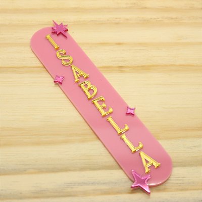 Aplique Nome para batata grande - Pink - 15cm - 1 unidade