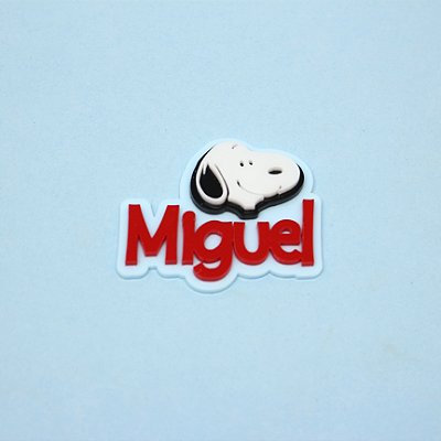 Aplique nome com personagem - Snoopy - 5cm - 1 unidade