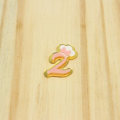 Aplique Idade com Chapéu - Minnie Confeiteira - 4cm - 1 unidade