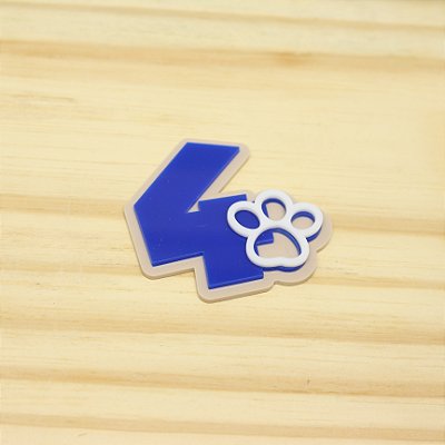 Aplique Idade com Pata - Patrulha Canina - 6cm - 1 unidade