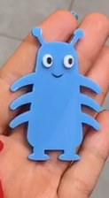 Aplique ET Azul - Astronauta - 6cm - 1 unidade