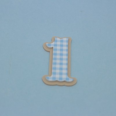 Aplique Idade Adesivada Xadrez - Fazendinha - 5cm - 1 unidade