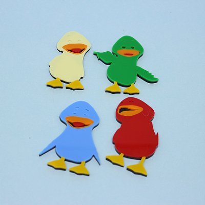 Kit Aplique Patinhos - Bento e Totó - 7cm - 1 unidade