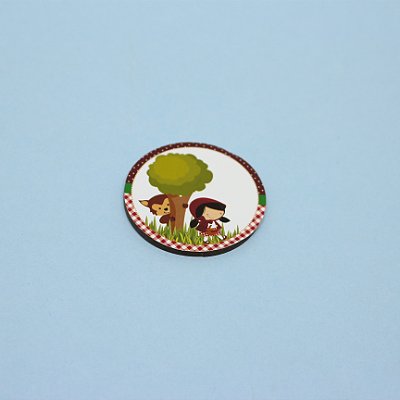TAG Adesivada - Chapeuzinho Vermelho - 5cm - 1 unidade