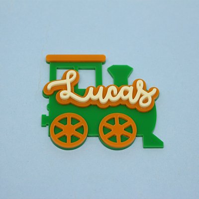 Aplique Trem e Nome - Trem - 6cm - 1 unidade