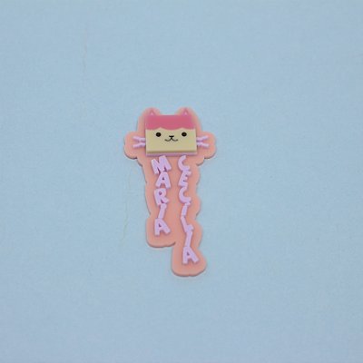 Aplique nome com Gato batata pequena - Casa Mágica da Gabby - 7cm - 1 unidade