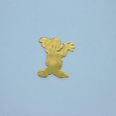 Aplique Personagem Dourado - Branca de Neve -  5cm - 1 unidade