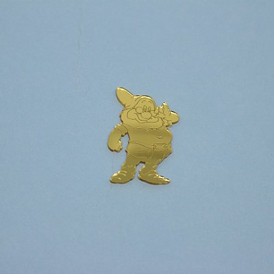 Aplique Personagem Dourado - Branca de Neve -  5cm - 1 unidade