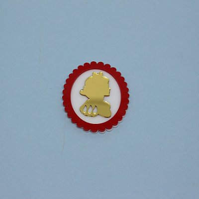Aplique Silhueta - Branca de Neve - 6cm - 1 unidade