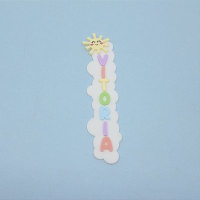 Aplique nome com Sol para batata grande - 365 Sorrisos - 14cm - 1 unidade