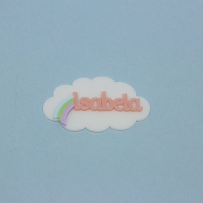 Aplique Nome com arco íris - Unicórnio - 6cm - 1 unidade