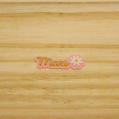 Aplique Nome com flor - Margaridas - 6cm - 1 unidade