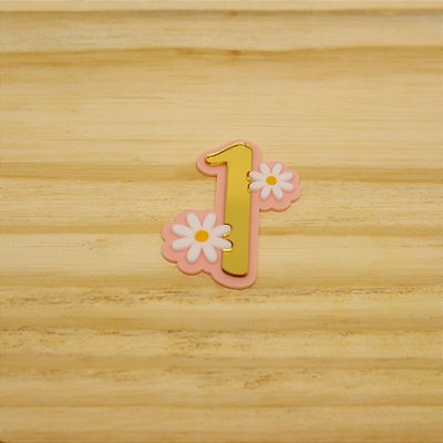 Aplique Idade - Margaridas - 6cm - 1 unidade