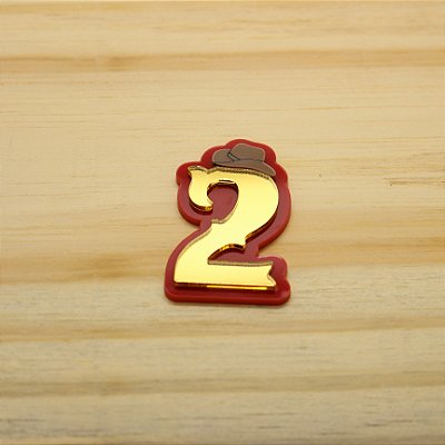 Aplique Idade com Chapéu - Fazendinha - 5cm - 1 unidade