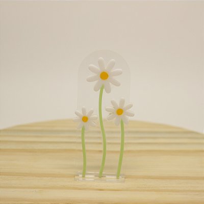 Cenário Trio de Flores - Margaridas - 10cm - 1 unidade