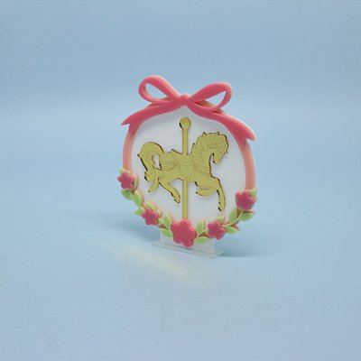 Cenário Cavalo - Carrossel - 11cm - 1 unidade