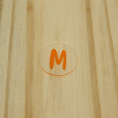 Aplique Bolha com Inicial - Fundo do Mar - 4cm - 1 unidade