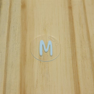 Aplique Bolha com Inicial - Fundo do Mar - 4cm - 1 unidade