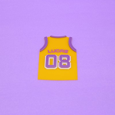 Aplique Uniforme com Idade e Nome - Basquete - 10cm - 1 unidade