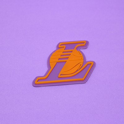 Aplique Logo Lakers - Basquete - 7cm - 1 unidade