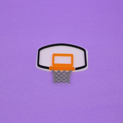 Aplique Cesta - Basquete - 6cm - 1 unidade