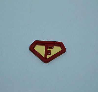 Aplique Brasão com Inicial - Heróis - 5cm - 1 unidade