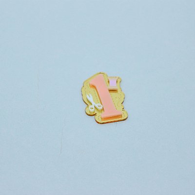 Aplique Idade com Tesoura - Cinderela - 6cm - 1 unidade